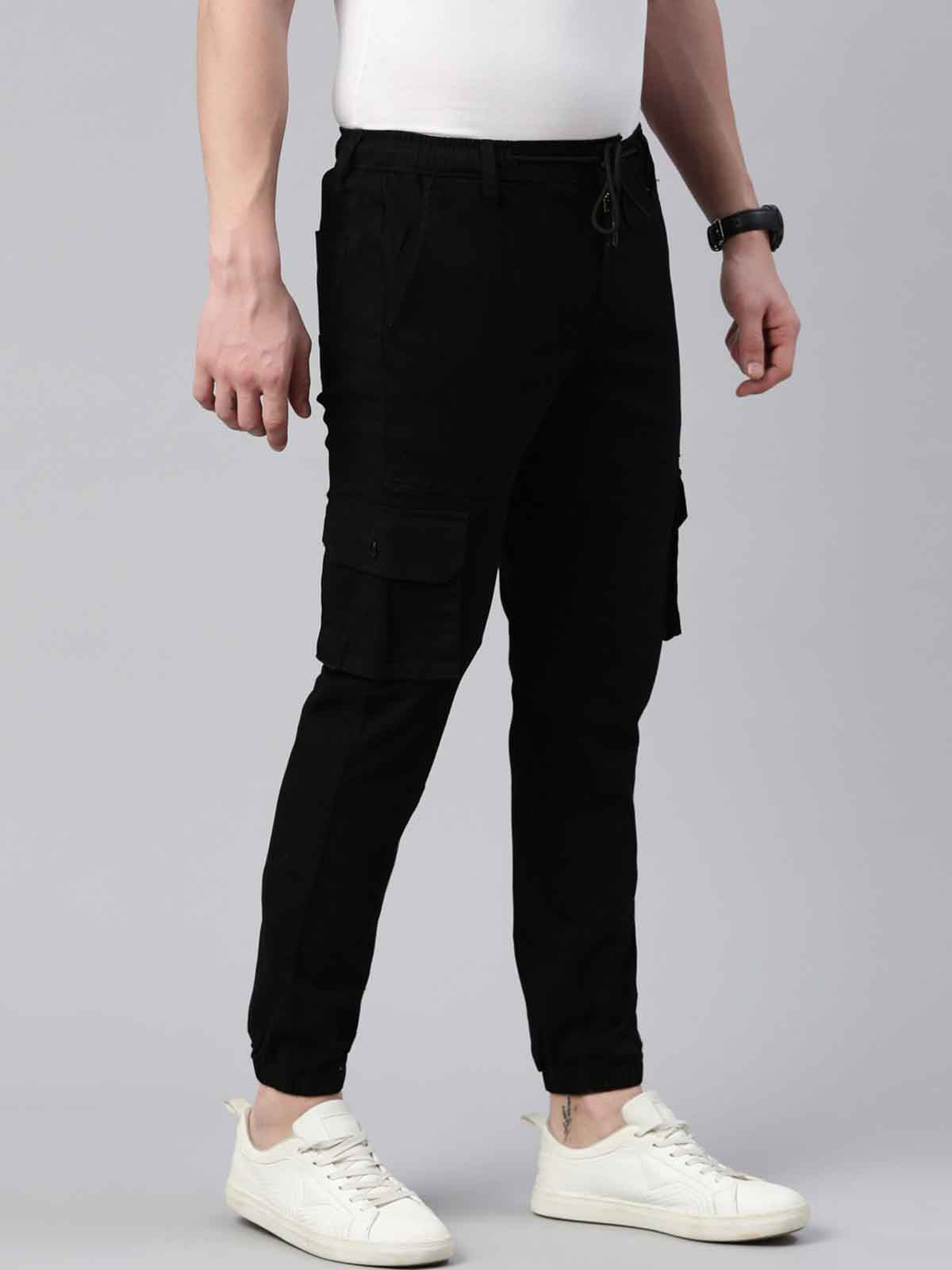 Mens Black Cargo Pant