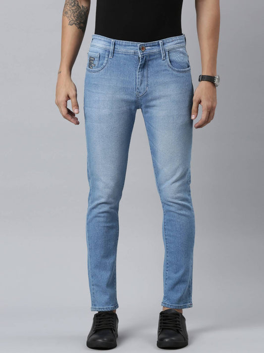 Mens Slim Fit Blue Jeans