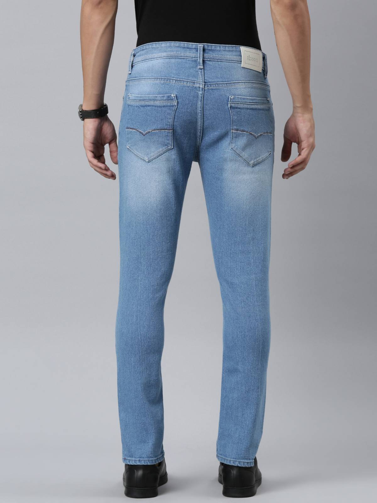 Mens Slim Fit Blue Jeans