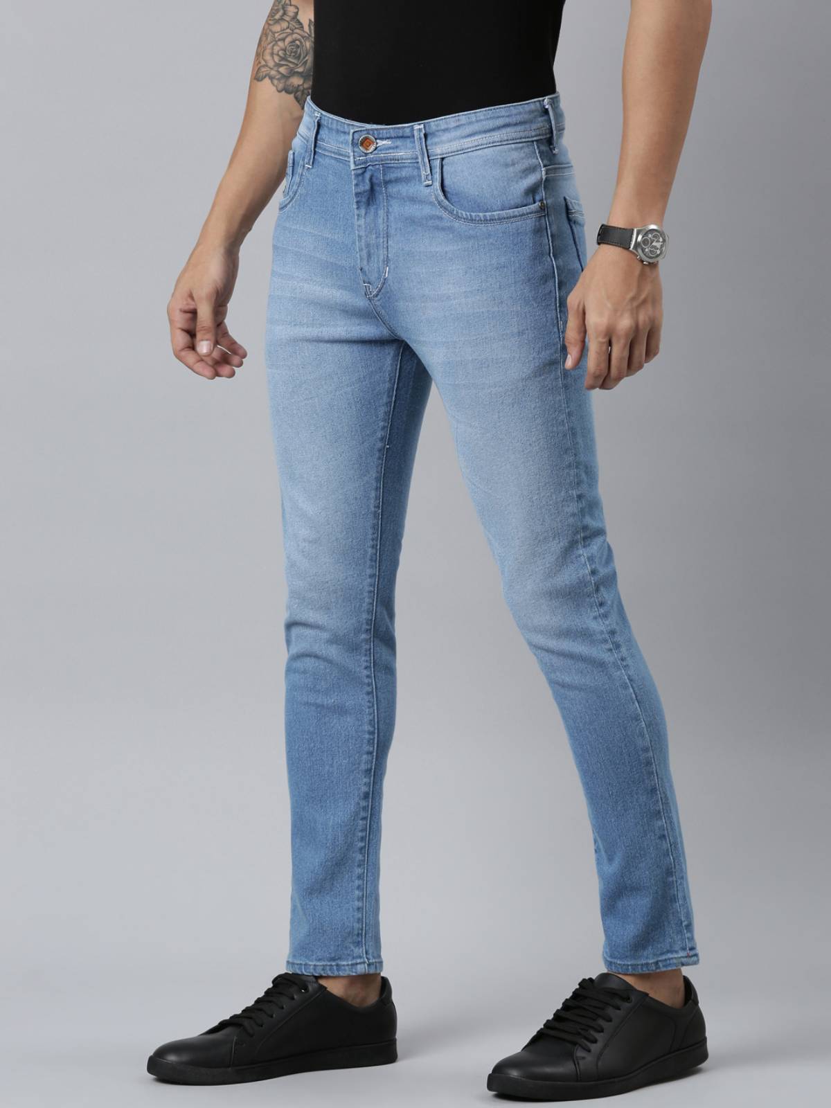 Mens Slim Fit Blue Jeans