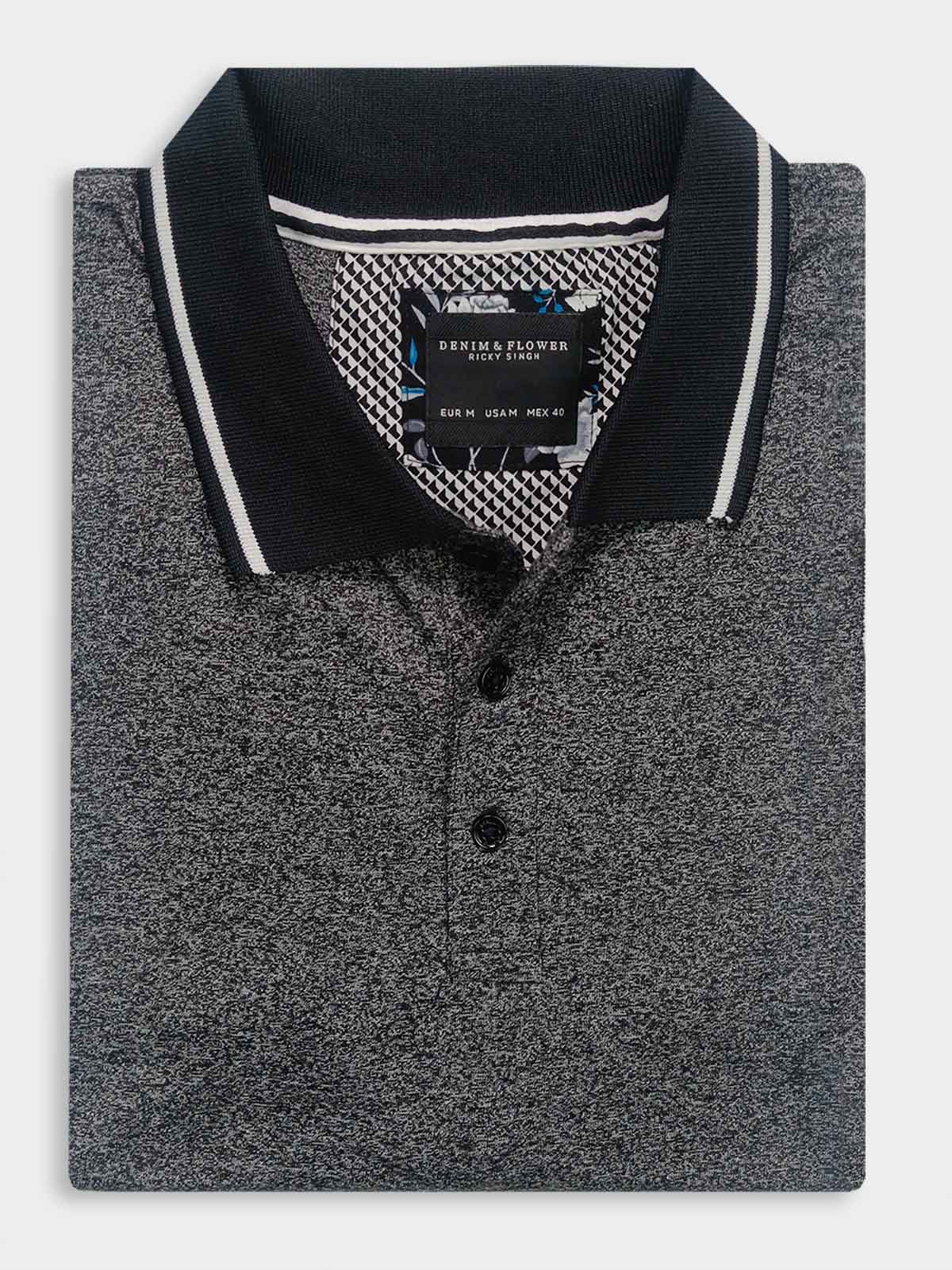 Mens Grindled Yarn Polo