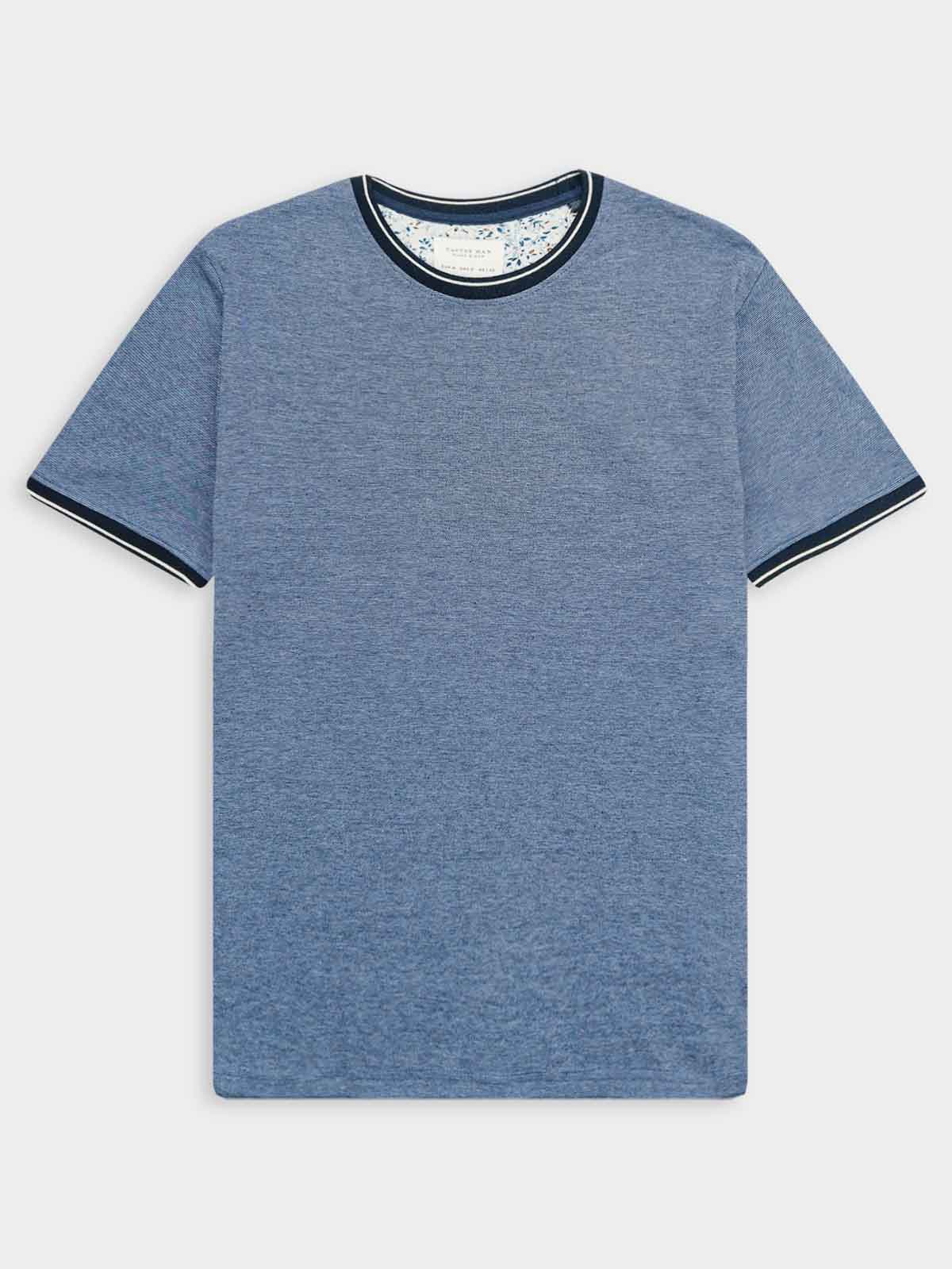 Mens Navy Grindled T-Shirt