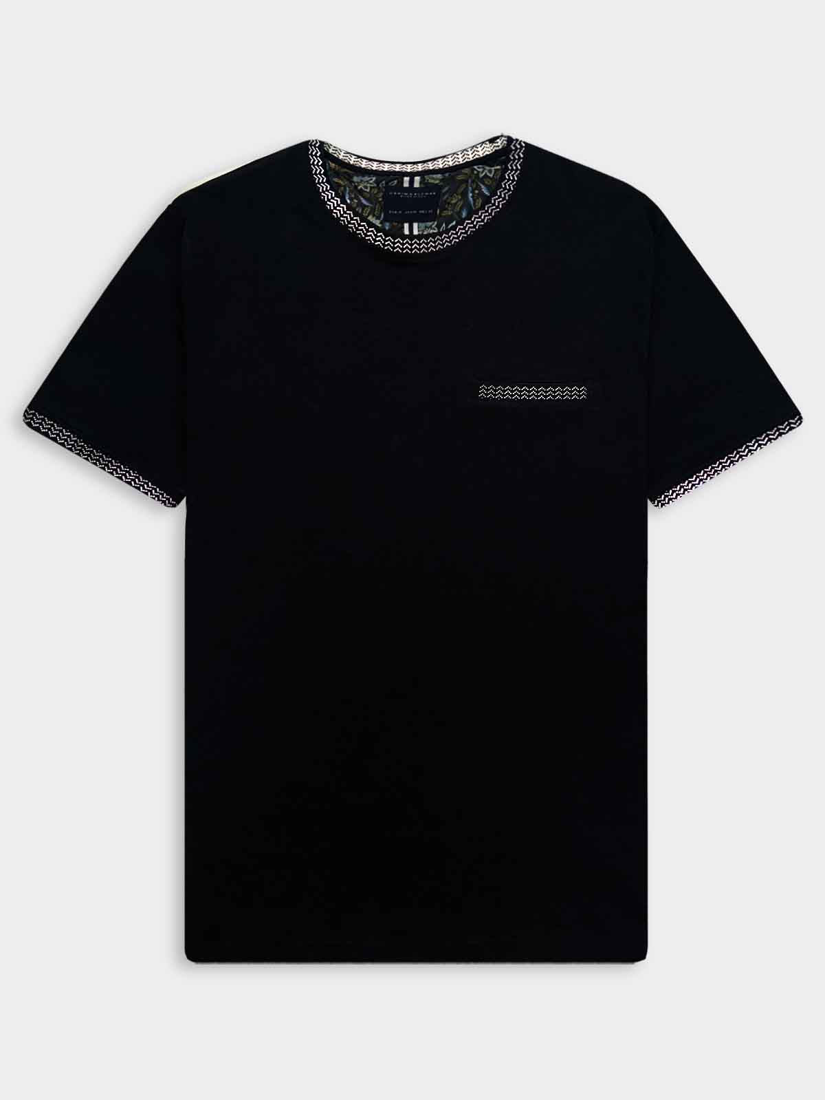 Mens Crew Neck Black T-Shirt