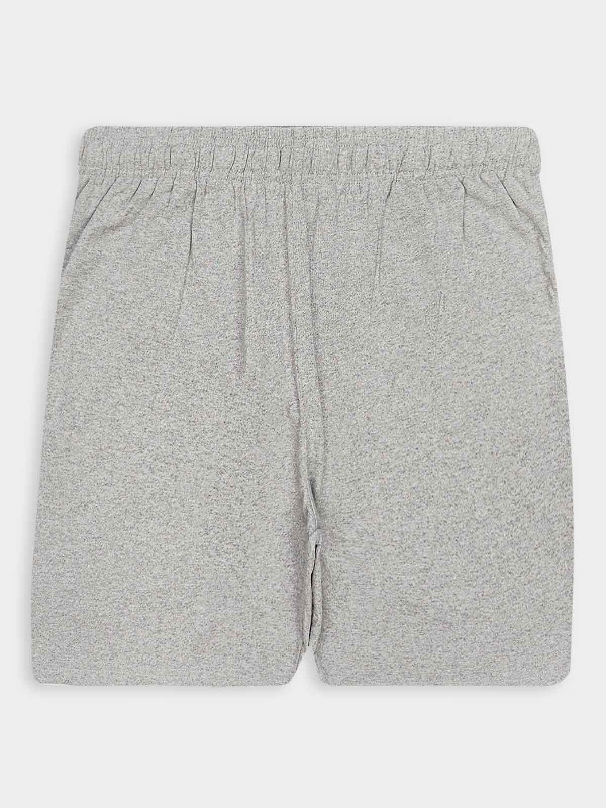 Mens Knitted Melange Sleep Shorts