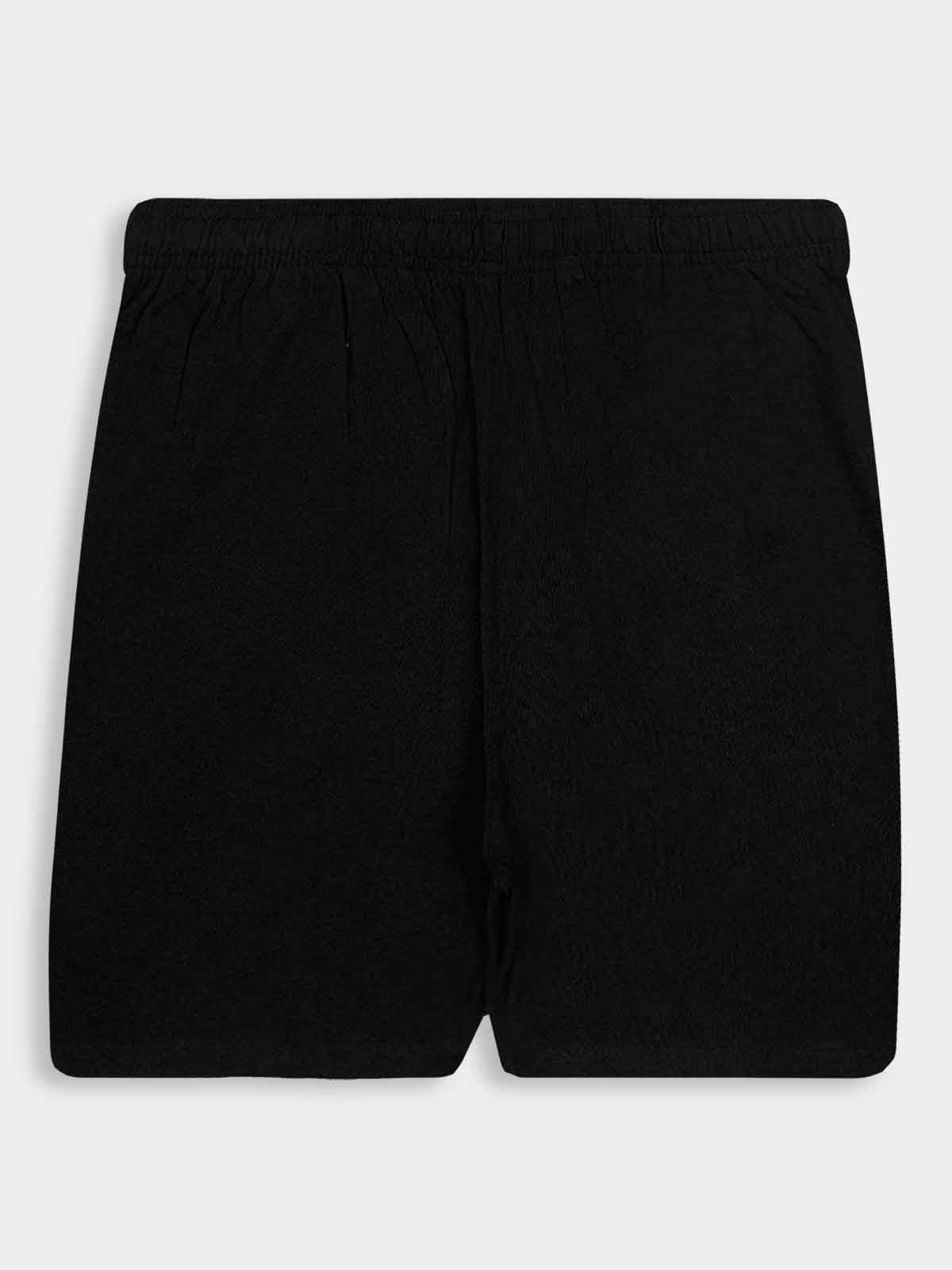 Mens Knitted Black Sleep Shorts