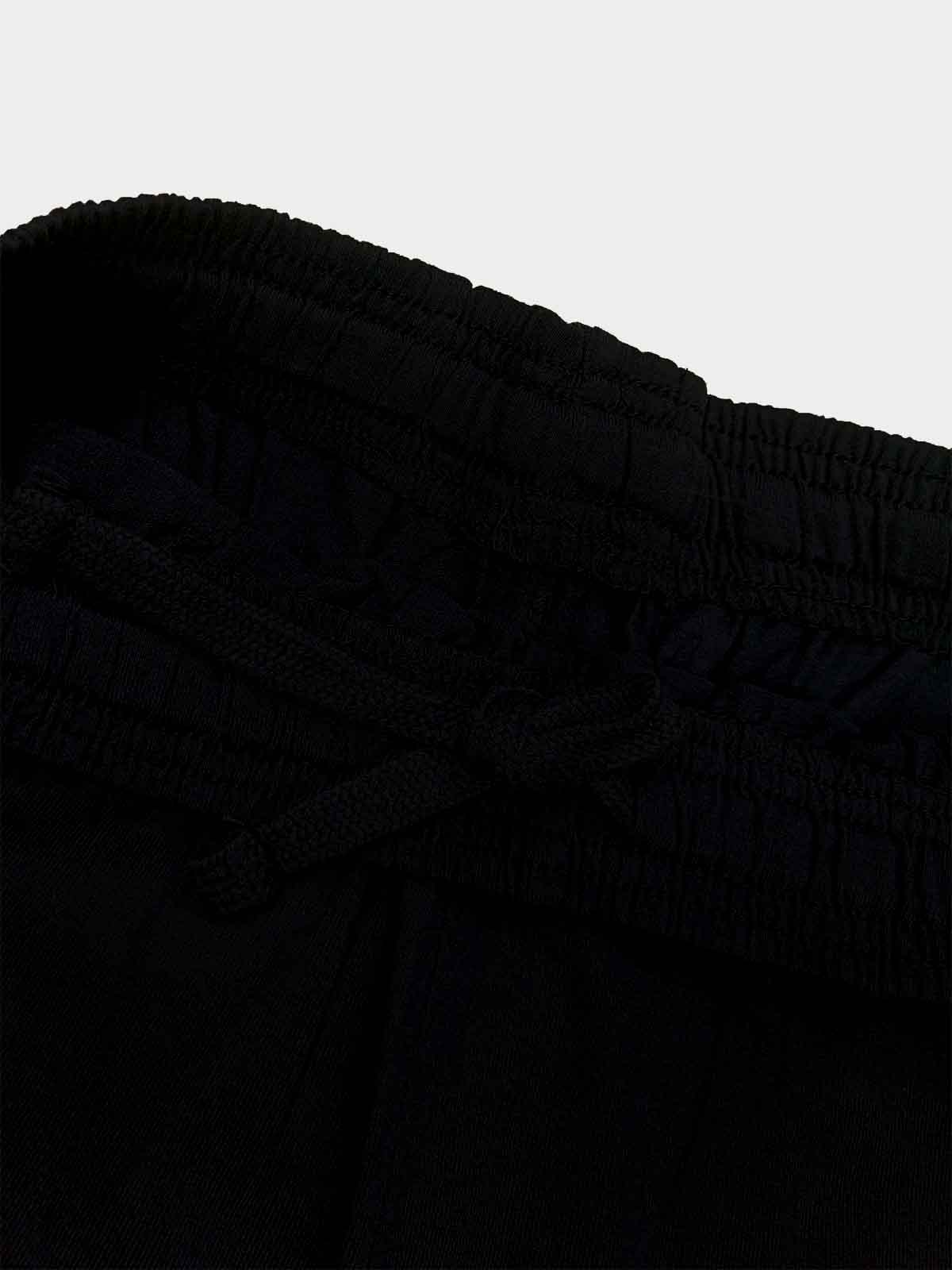 Mens Knitted Black Sleep Shorts
