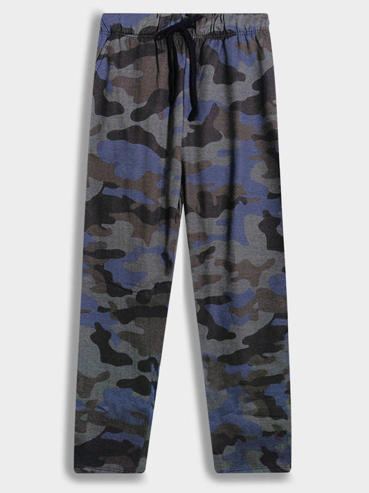 Mens Fleece Camo Printed Track Pant