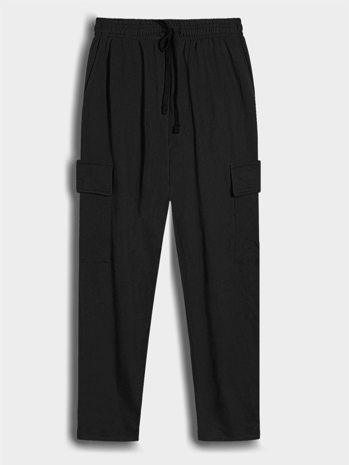 Mens Black Cargo Joggers