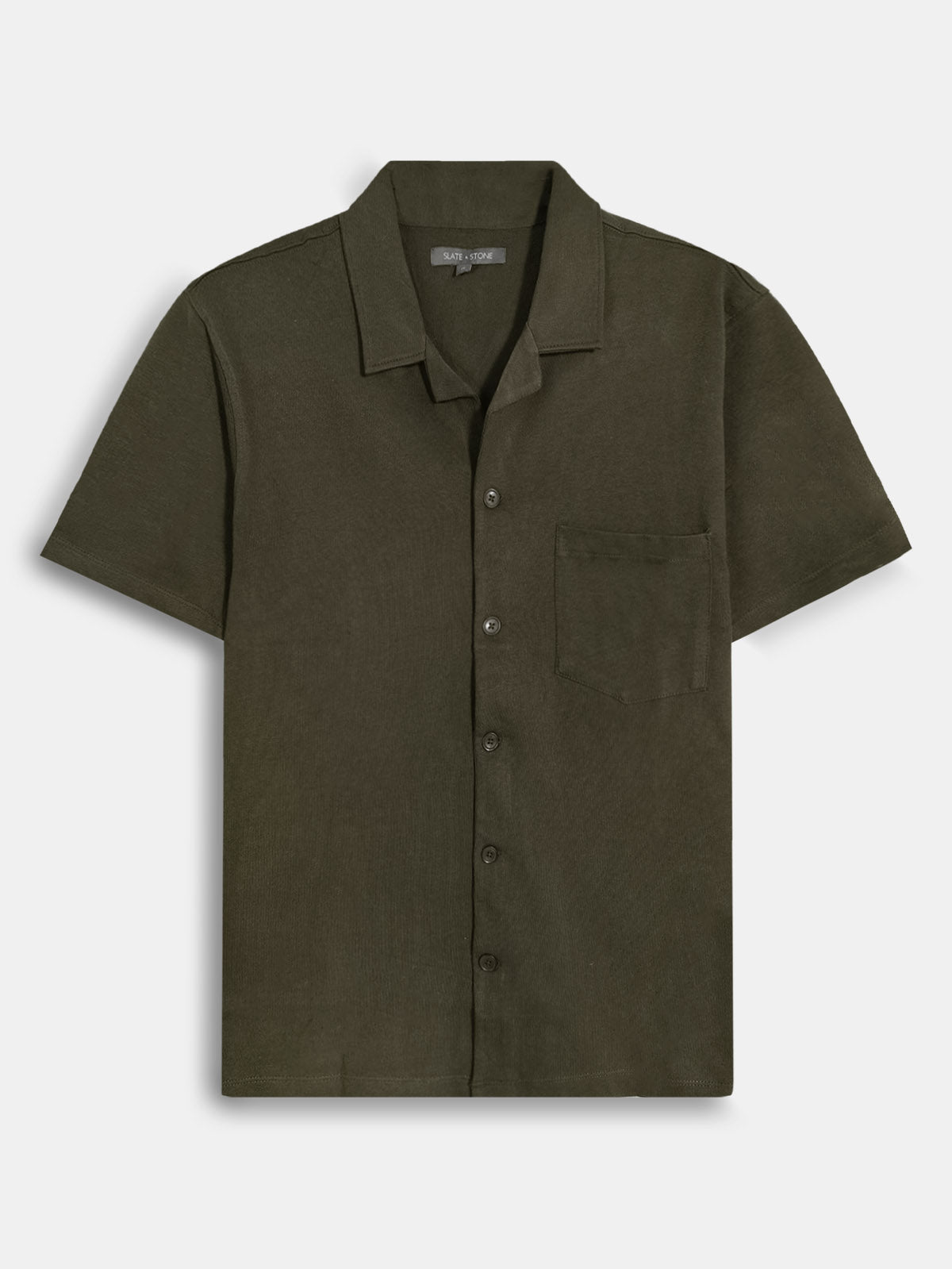 Mens Knit Olive Shirt