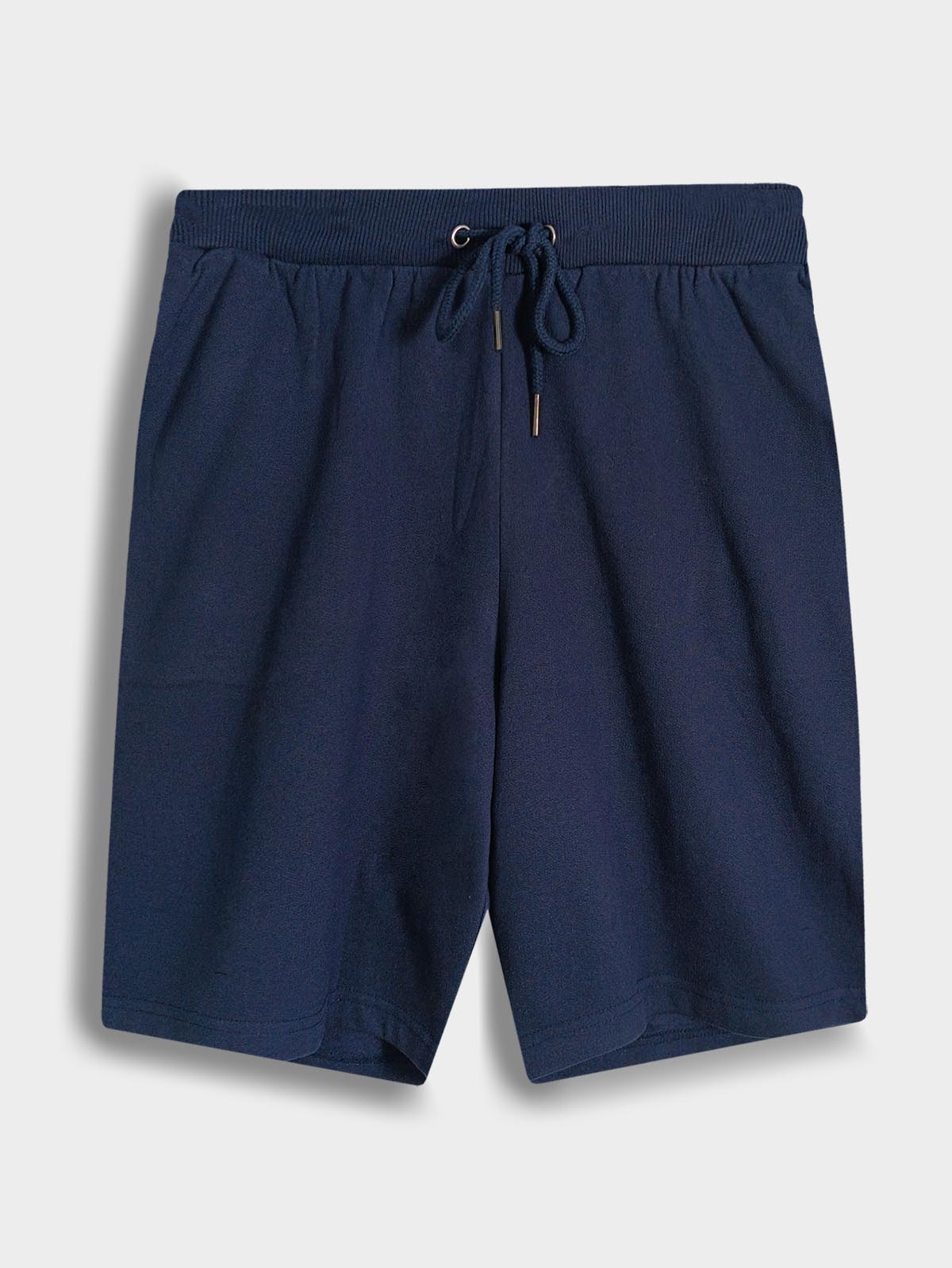 Mens Knit Navy Shorts