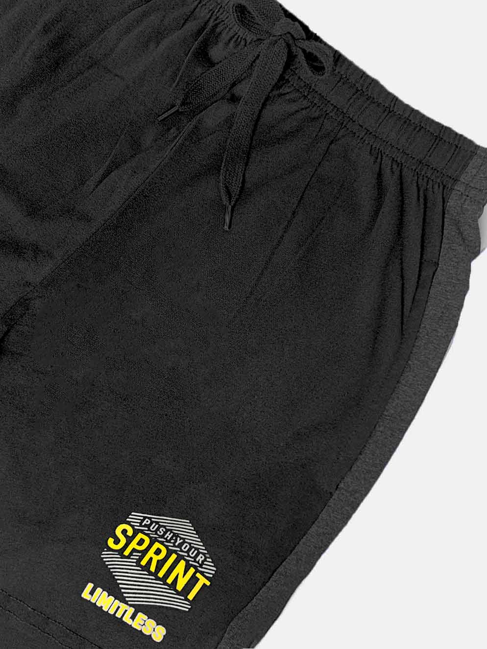 Mens Summer Panel Shorts Black