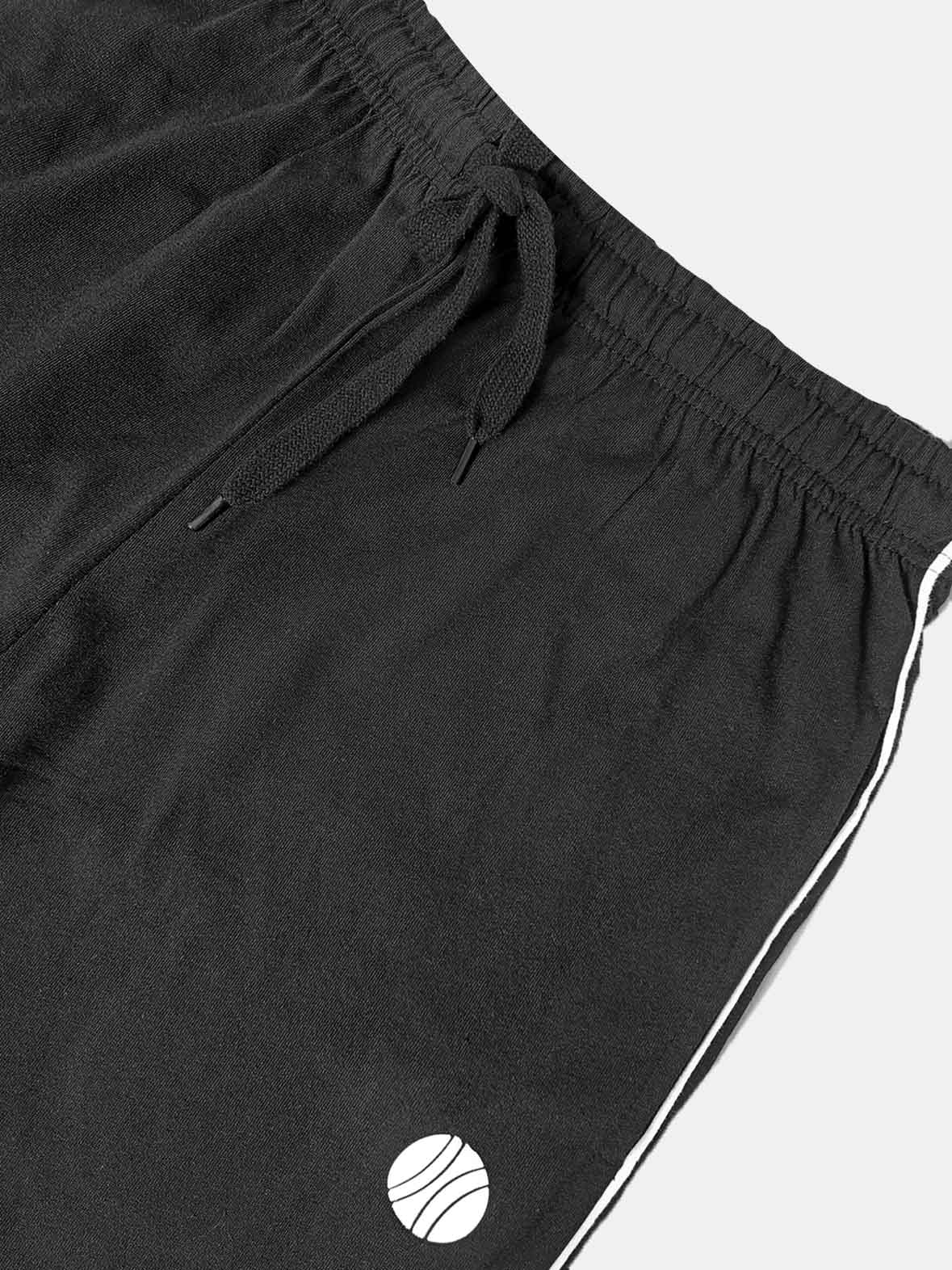 Mens Summer Piping Shorts Black