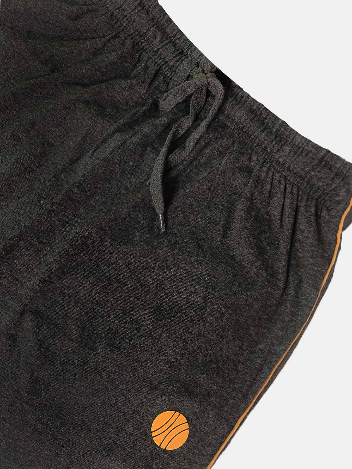 Mens Summer Piping Shorts Charcoal