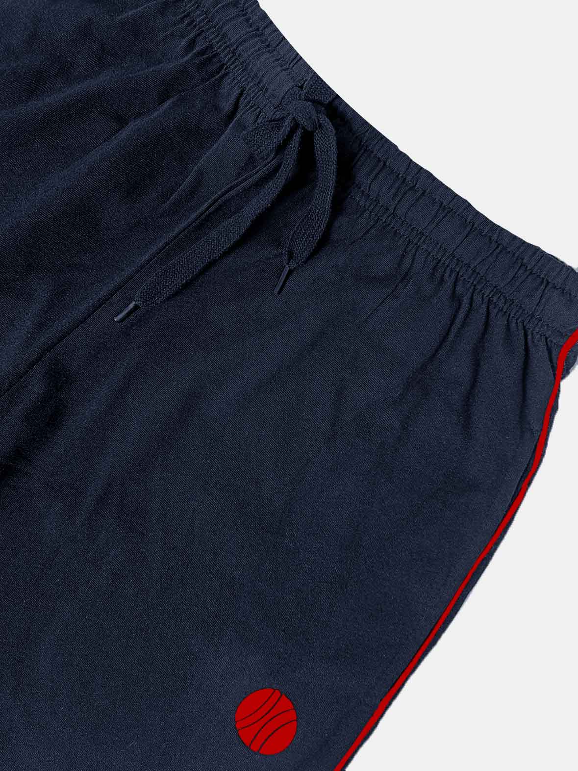 Mens Summer Piping Shorts Denim Melange