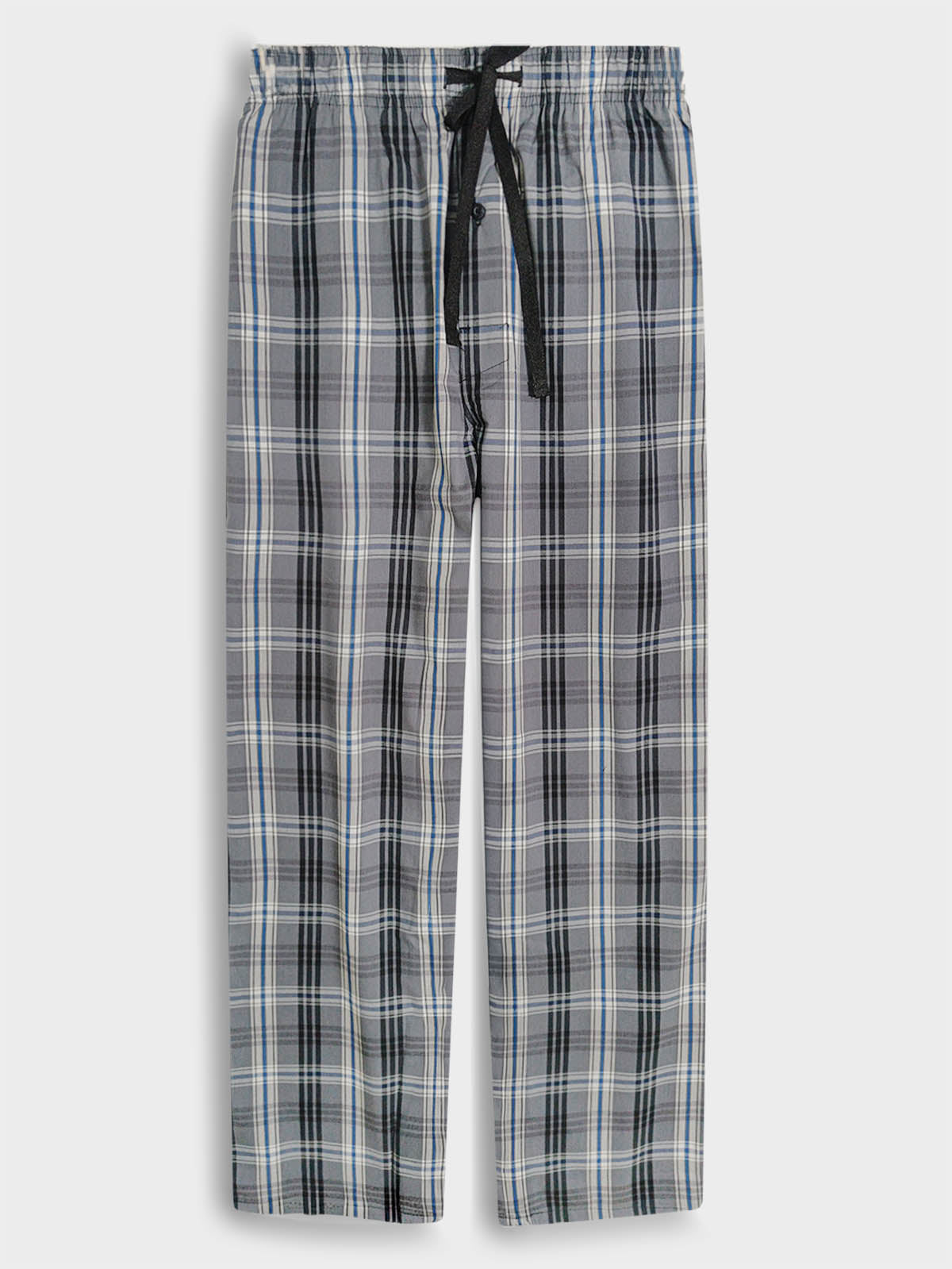 Mens Woven Pajama Pant Grey Checks