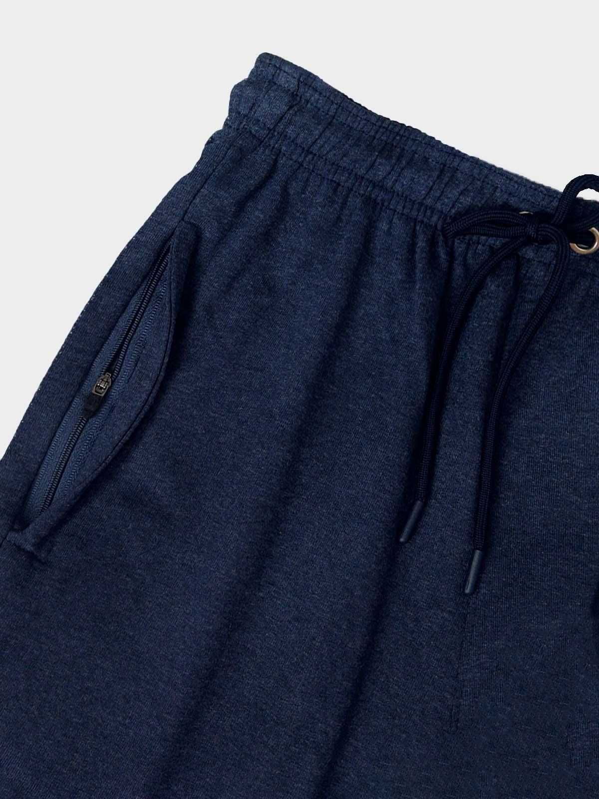 Mens French Terry Navy Melange Shorts