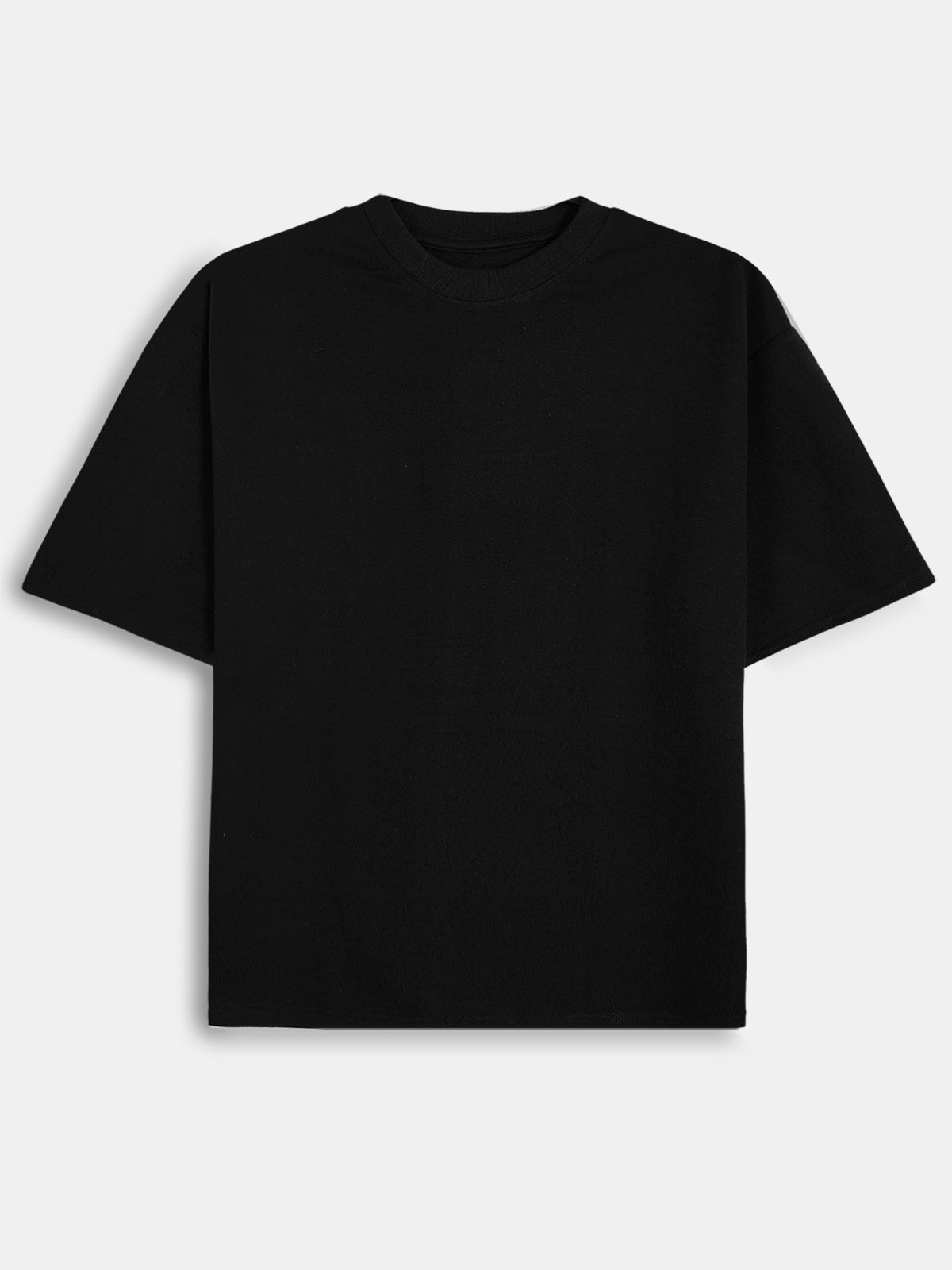 Mens French Terry Oversize Fit Black T-Shirt
