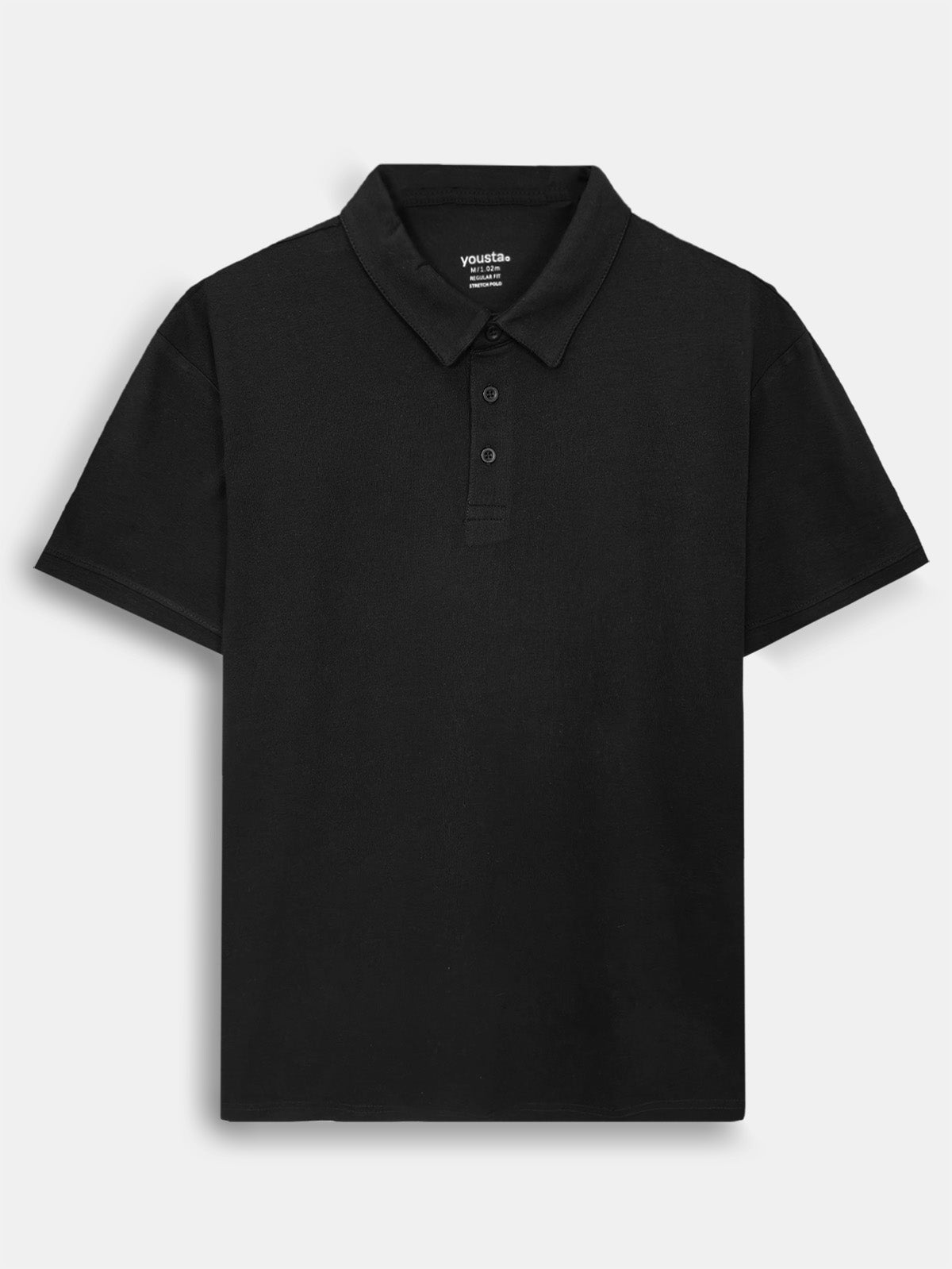 Mens Stretch Black Polo