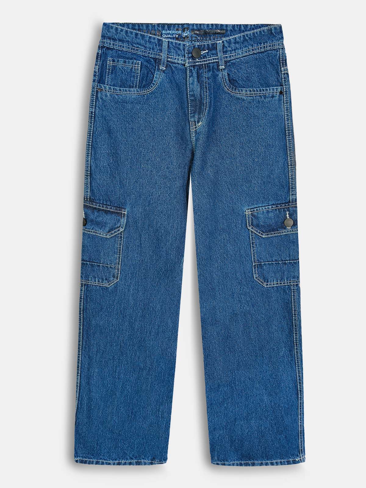 Mens Denim Cargo Jeans