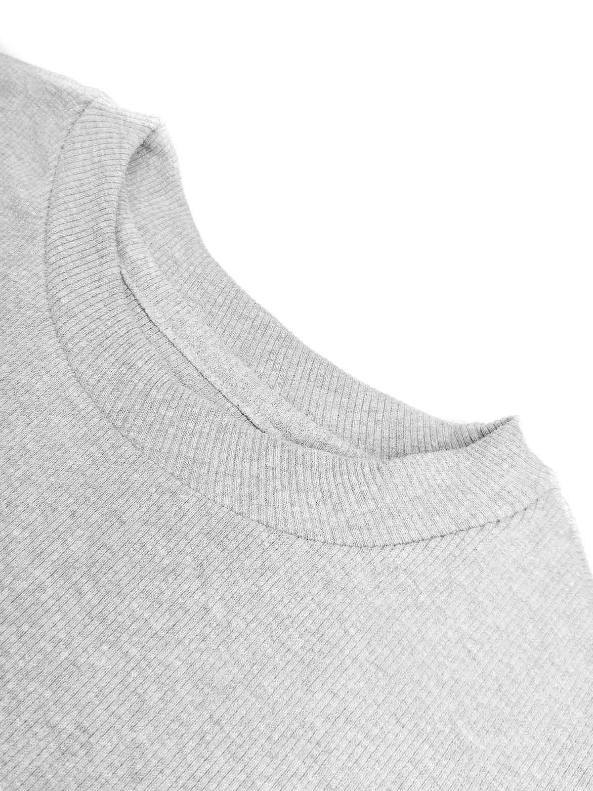 Mens Ribbed Crew Neck Melange Pullover