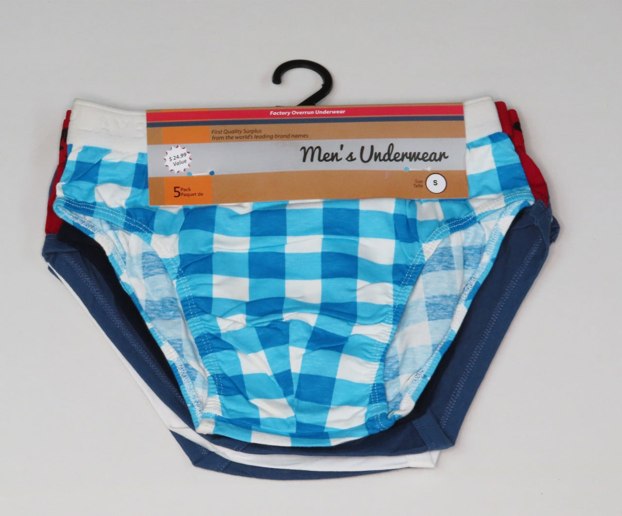 Mens 5 pcs Pack Outer Elastic Briefs