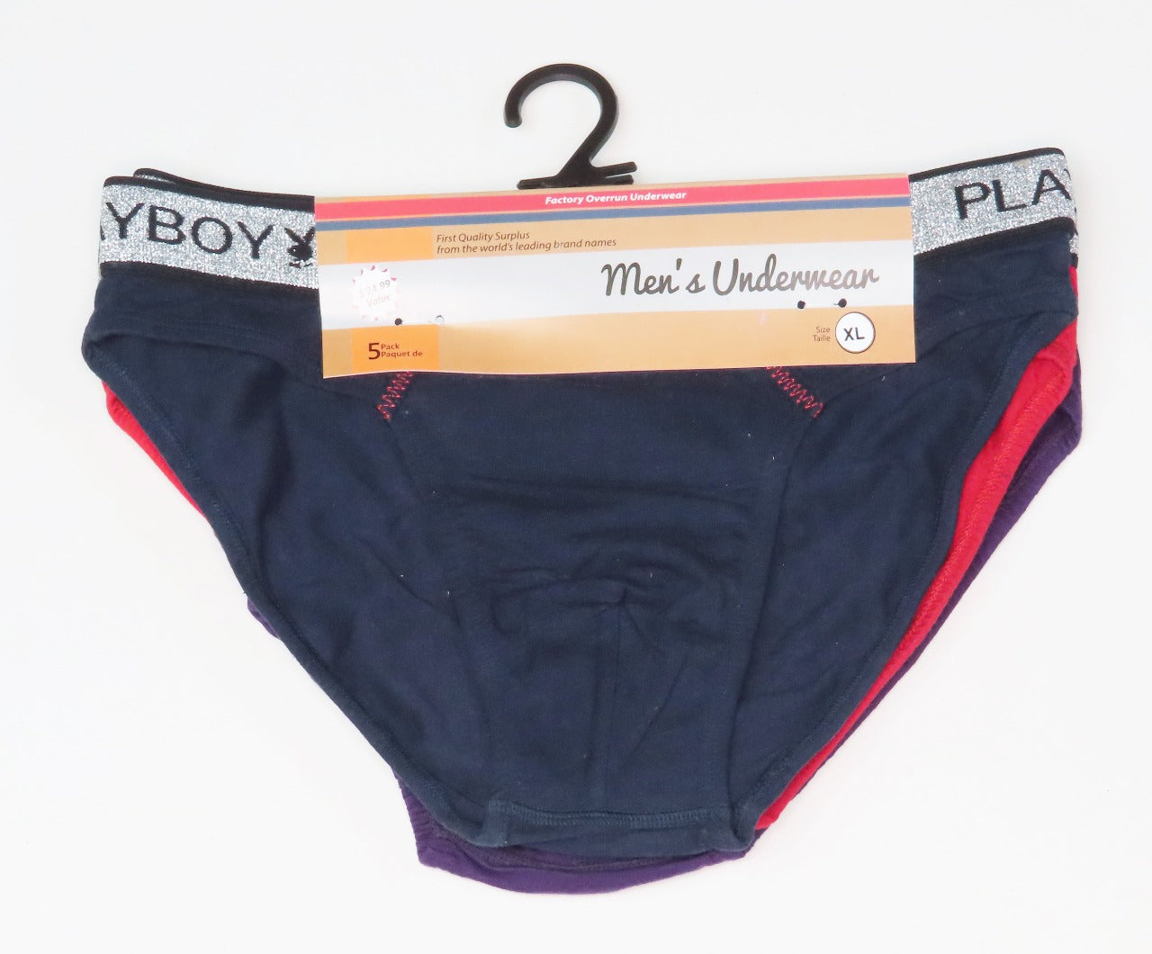 Mens 5 pcs Pack Outer Elastic Briefs