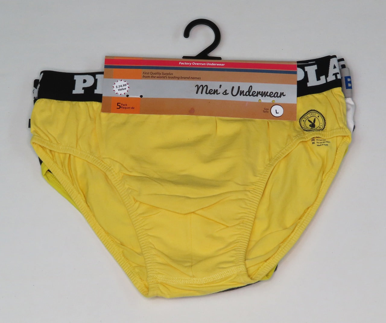 Mens 5 pcs Pack Outer Elastic Briefs