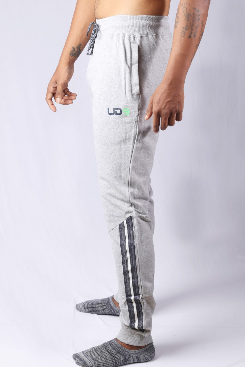Mens French Terry Joggers Twill Tape Trim