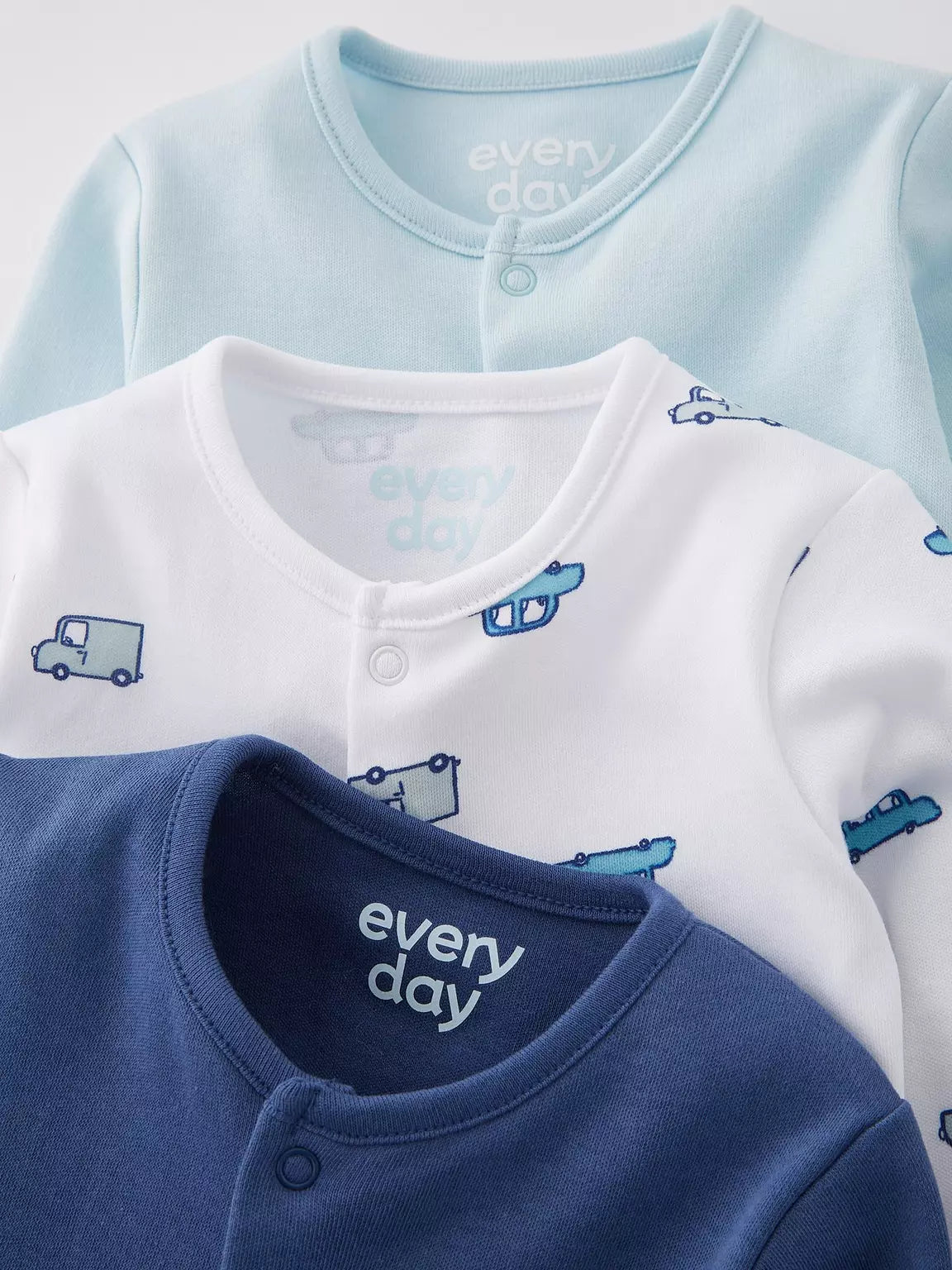 Baby Sleepsuits Pack of 3 Mixed