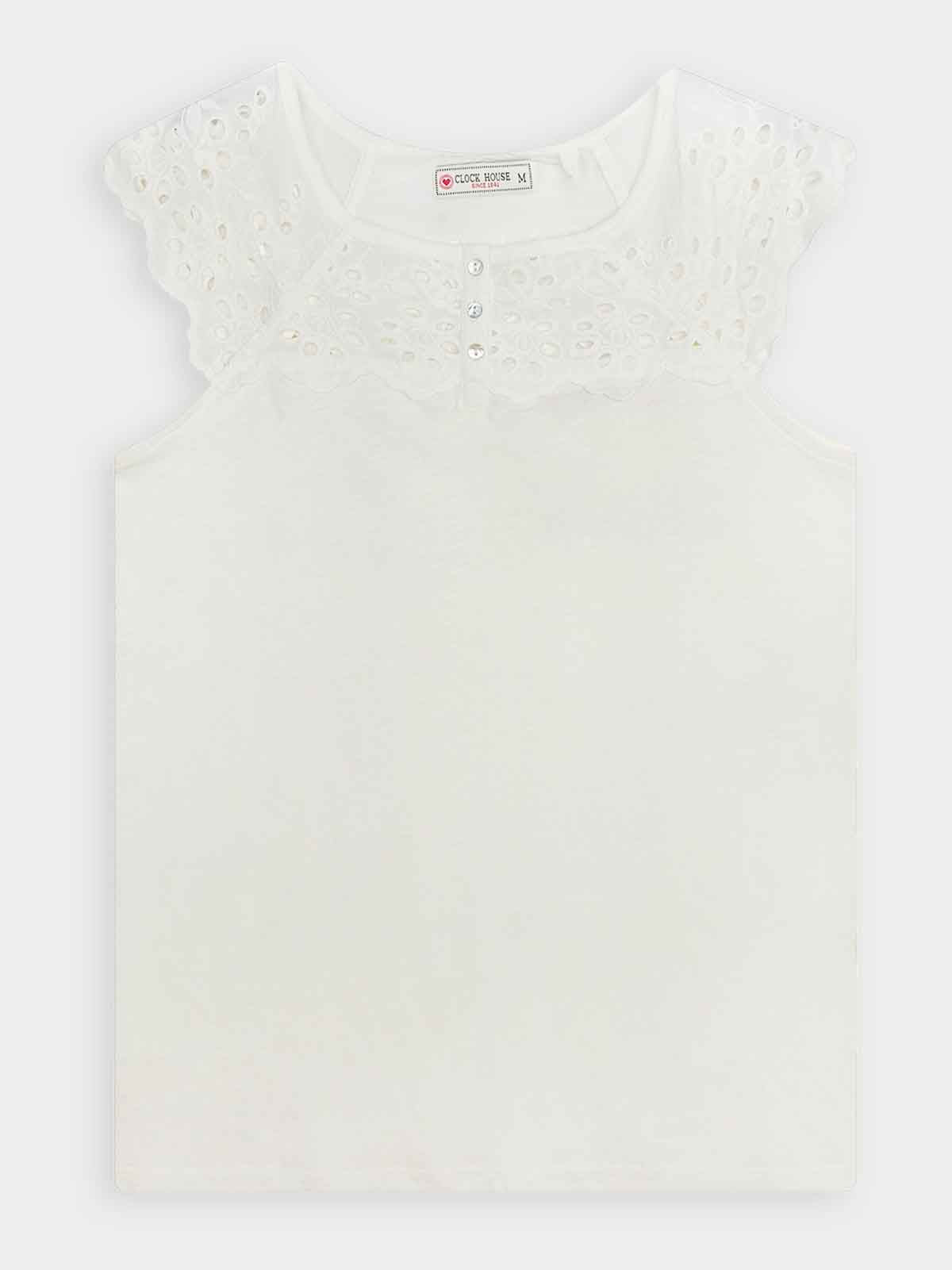 Ladies White Crochet Tops