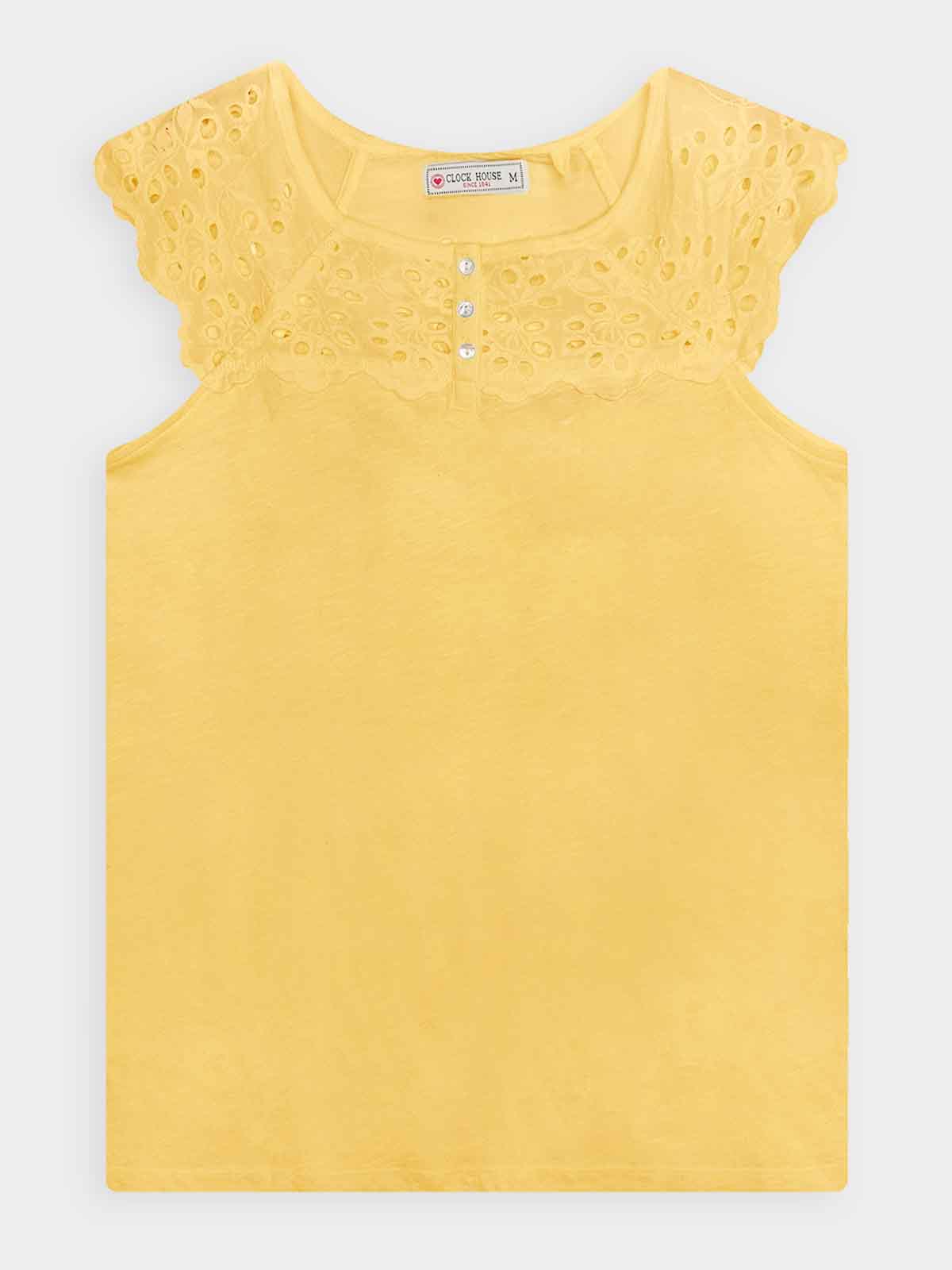 Ladies Yellow Crochet Tops