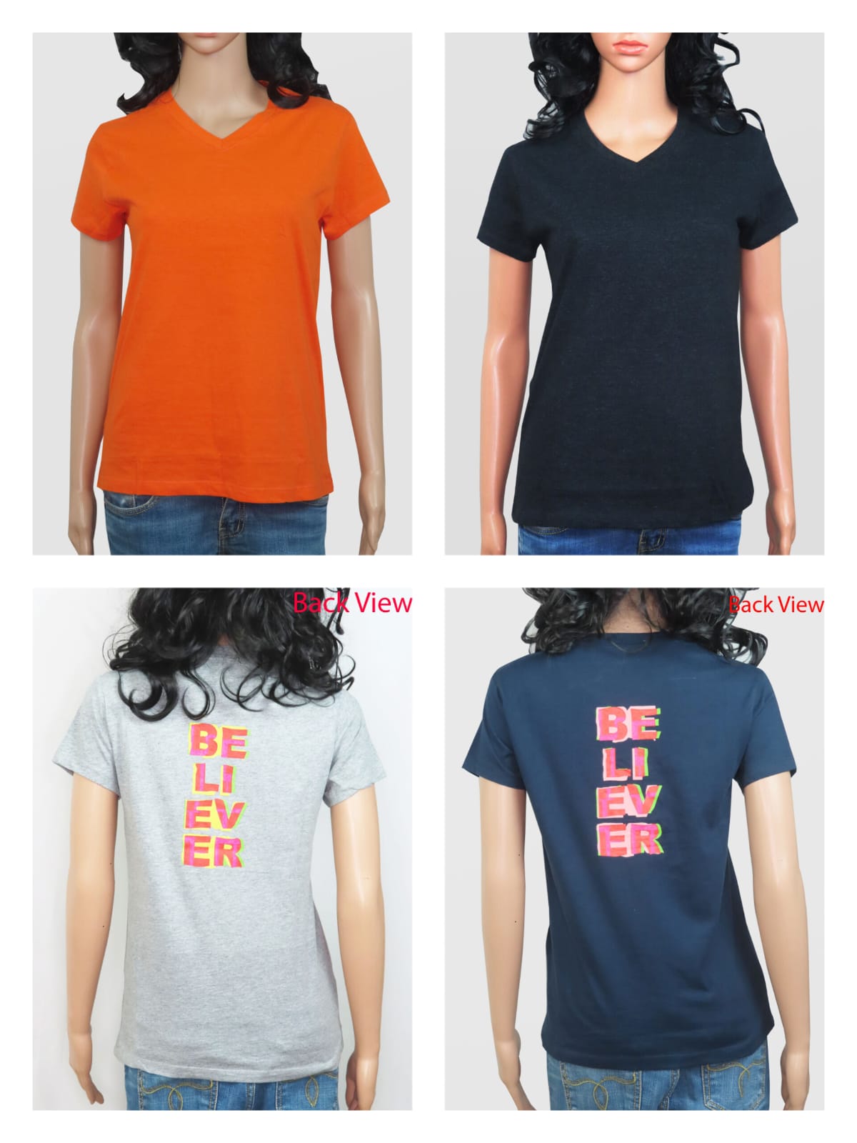 Ladies V Neck T Shirts