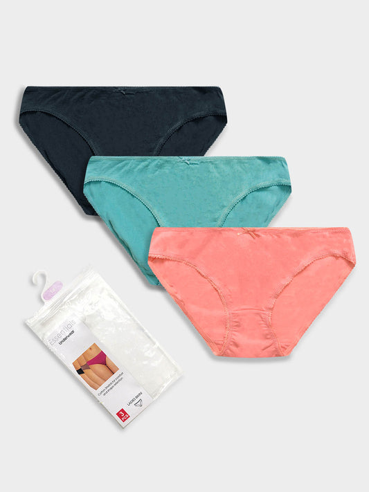 Ladies 3 pack Stretch Bikini Briefs