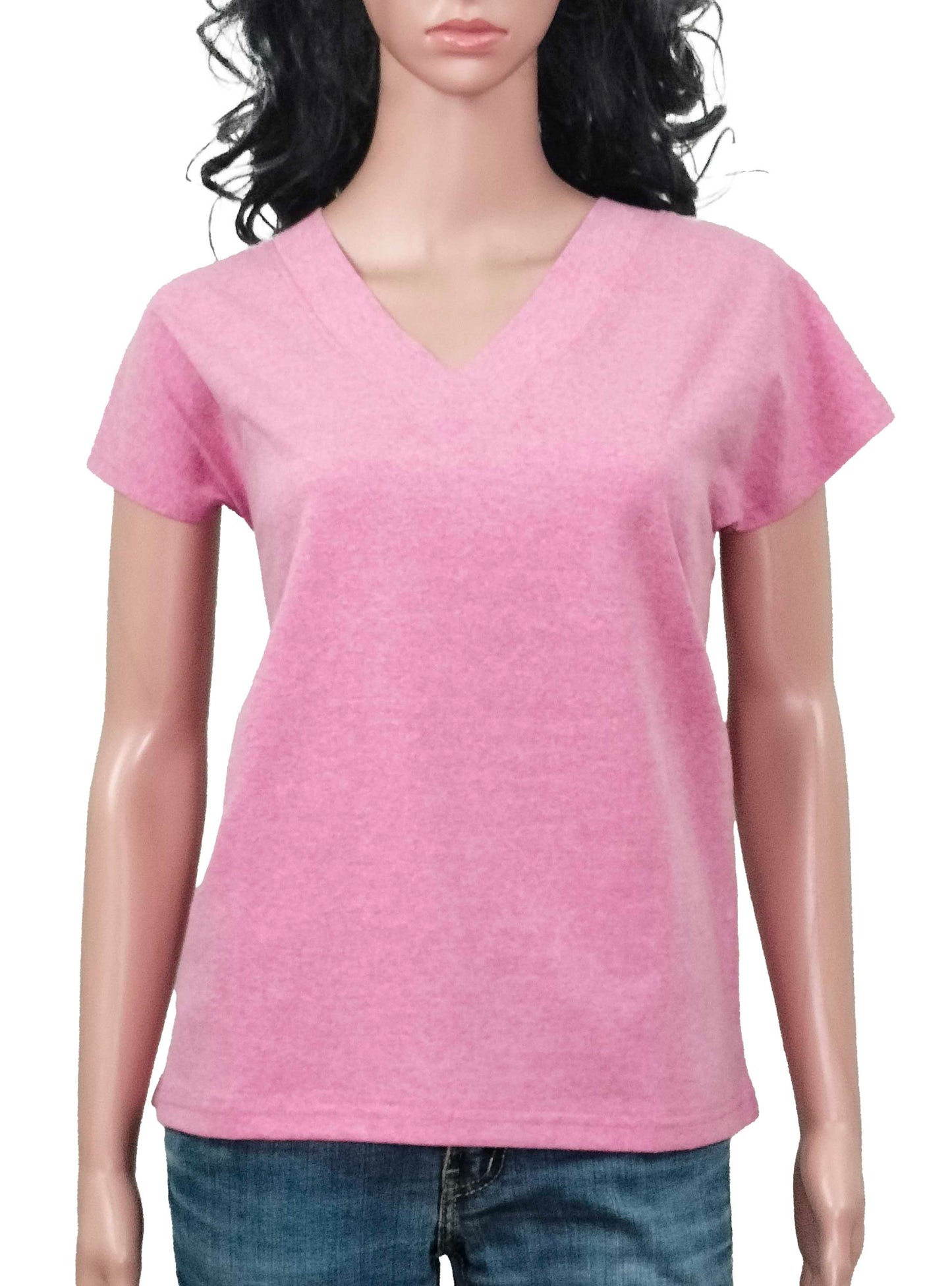 Ladies V Neck Rose T Shirt