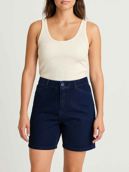 Ladies Denim Woven Bermuda Shorts