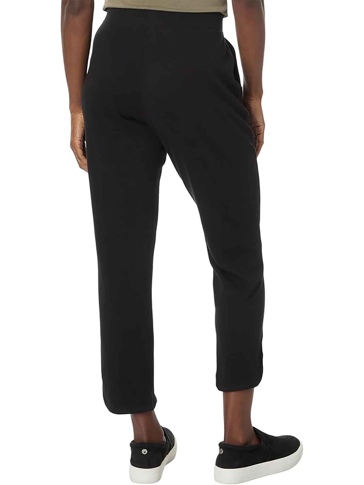 Ladies Knit Tulip Hem Black Pant (Rib Waist)
