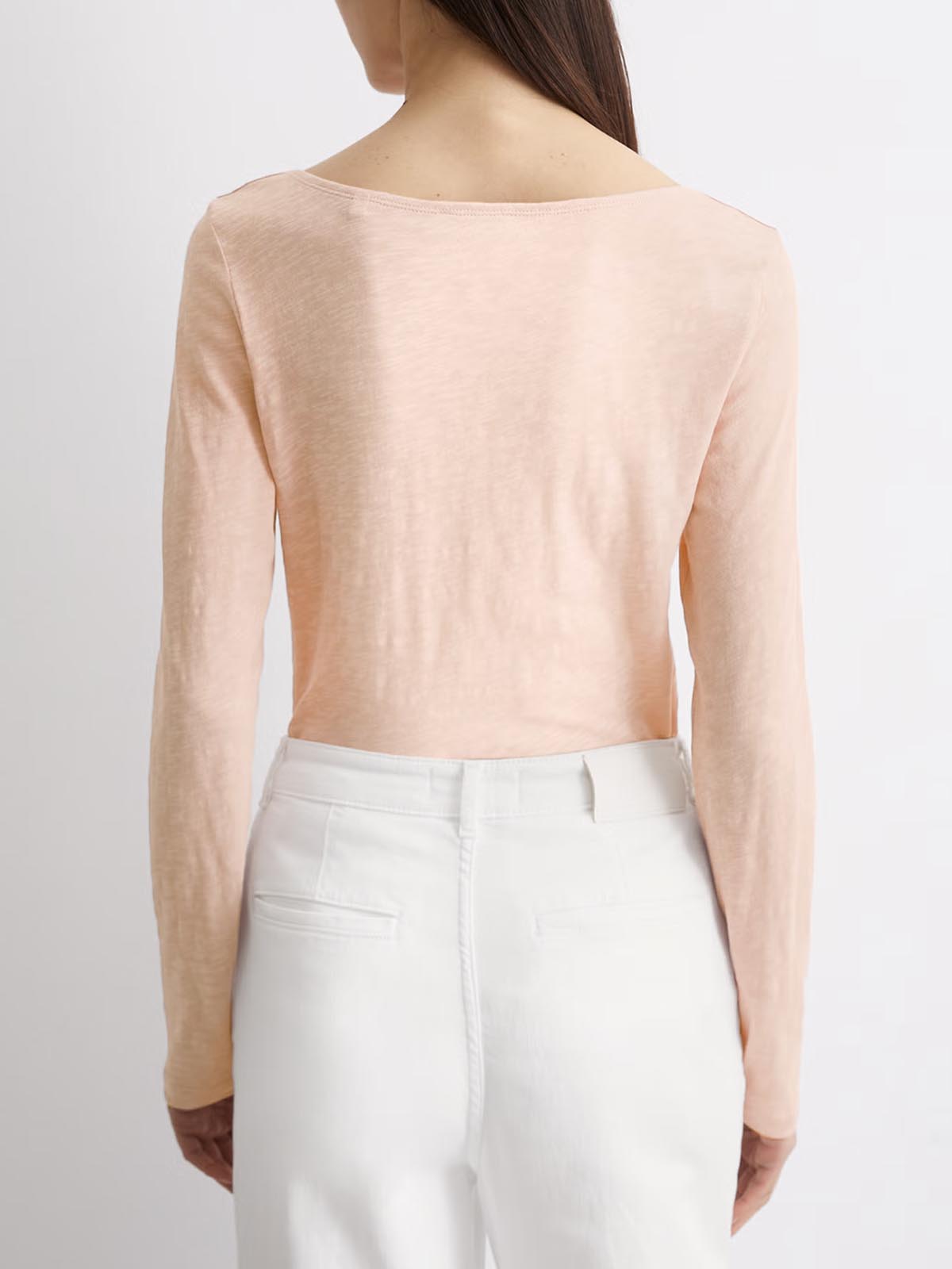 Ladies Slub Knit Long Sleeve T-Shirt
