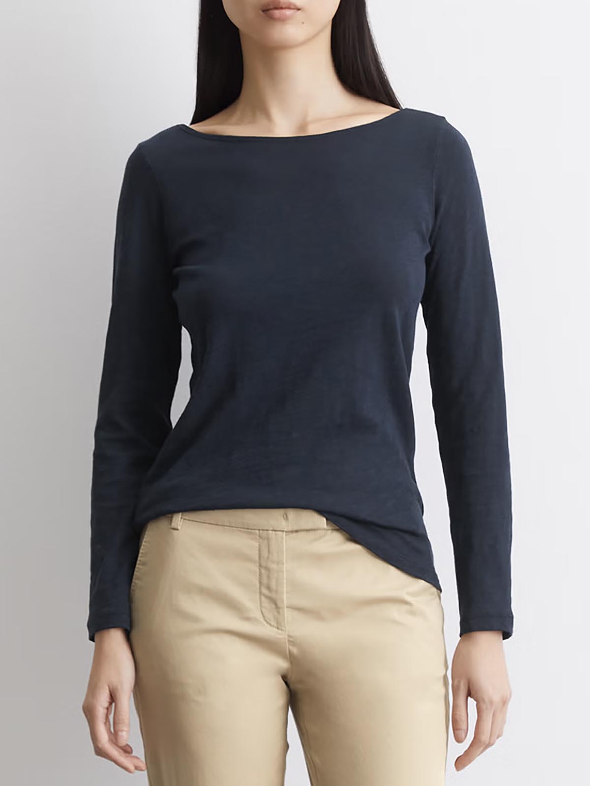 Ladies Slub Knit Long Sleeve T-Shirt