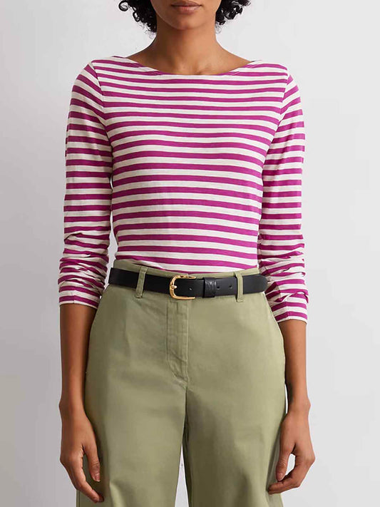 Ladies Striped Long Sleeve Top