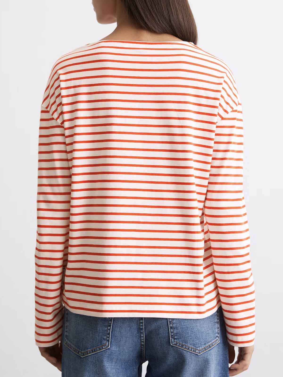 Ladies Striped Long Sleeve Top