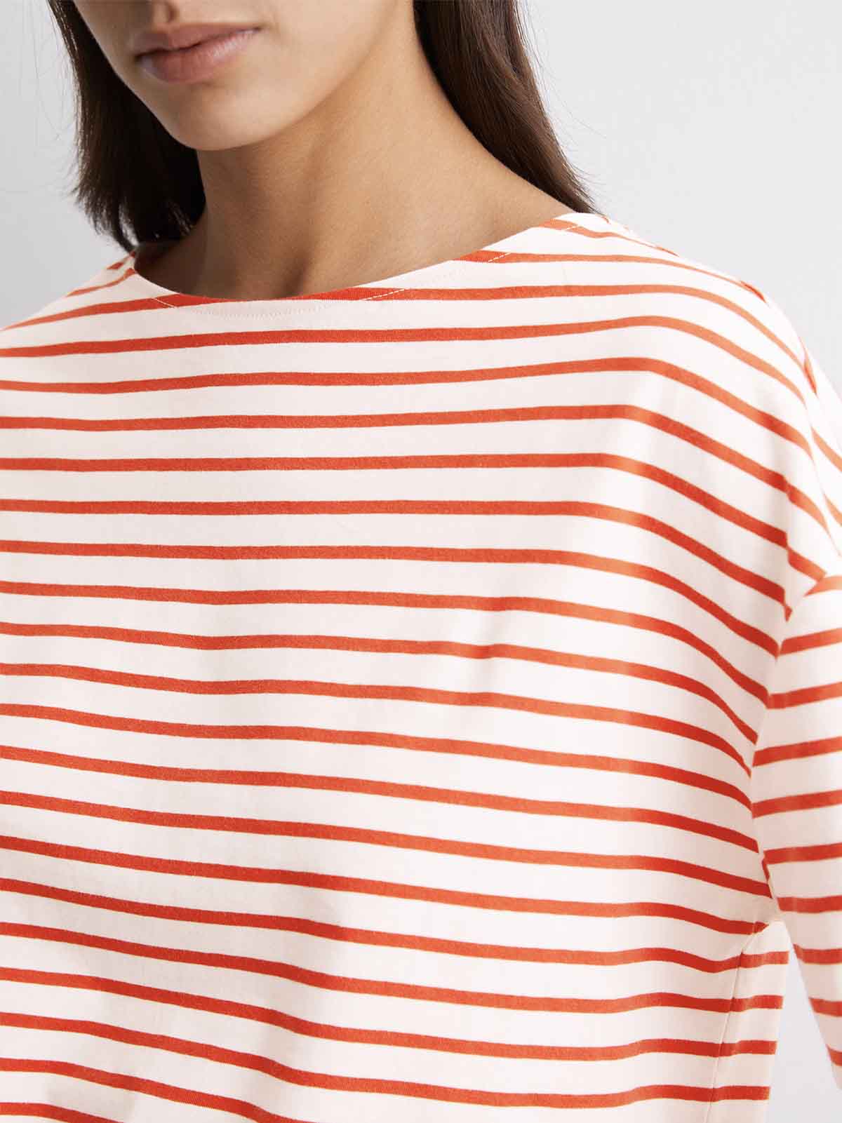 Ladies Striped Long Sleeve Top