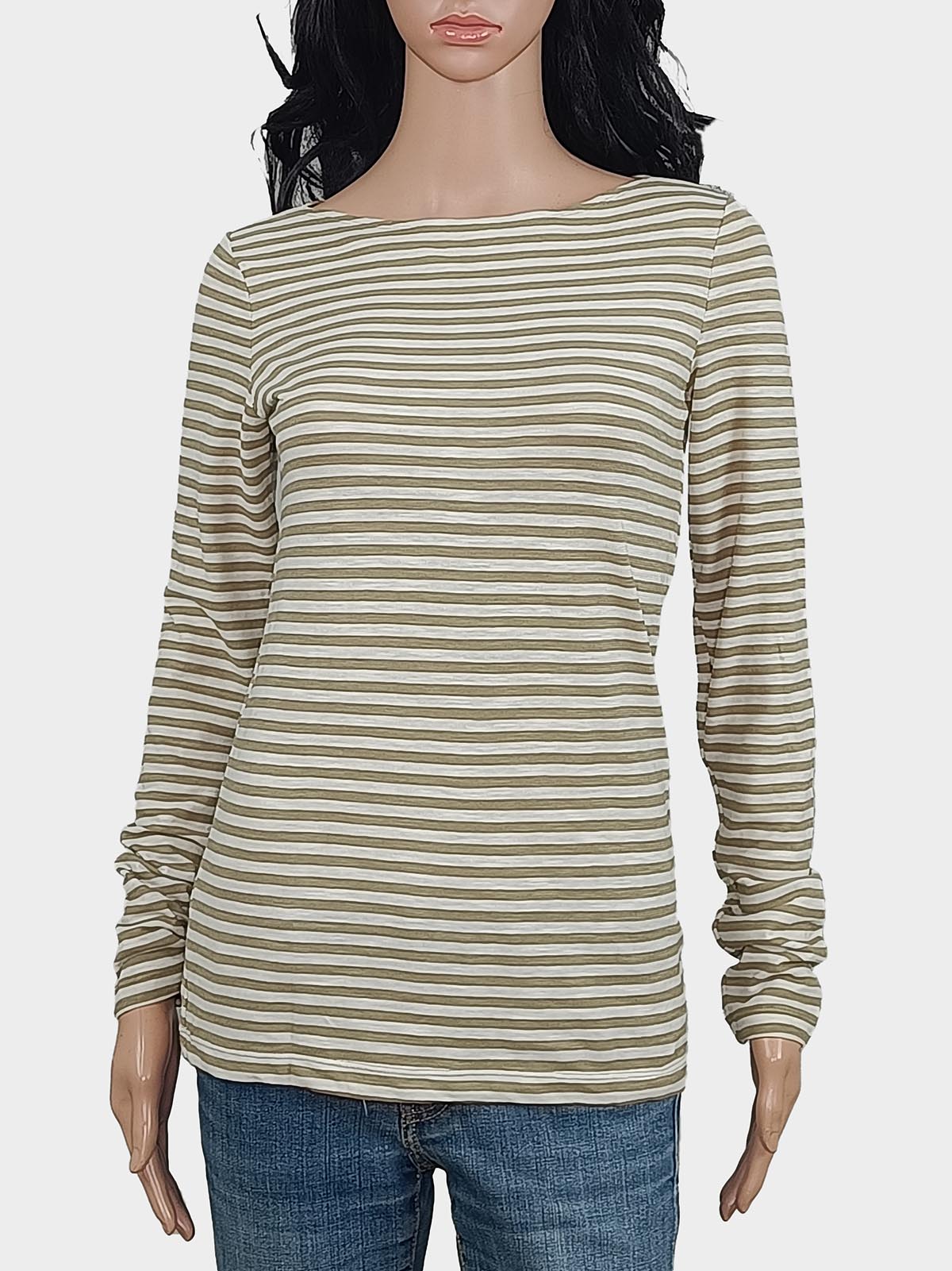 Ladies Striped Long Sleeve Top