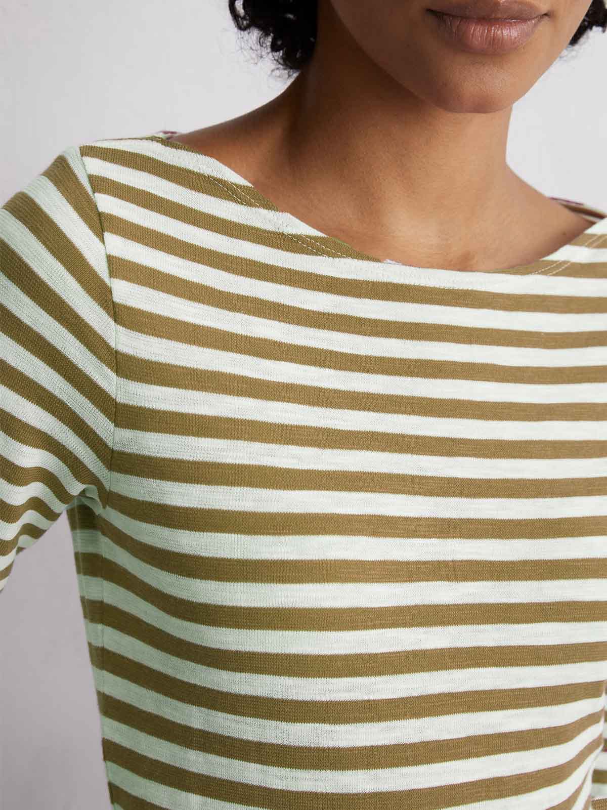 Ladies Striped Long Sleeve Top