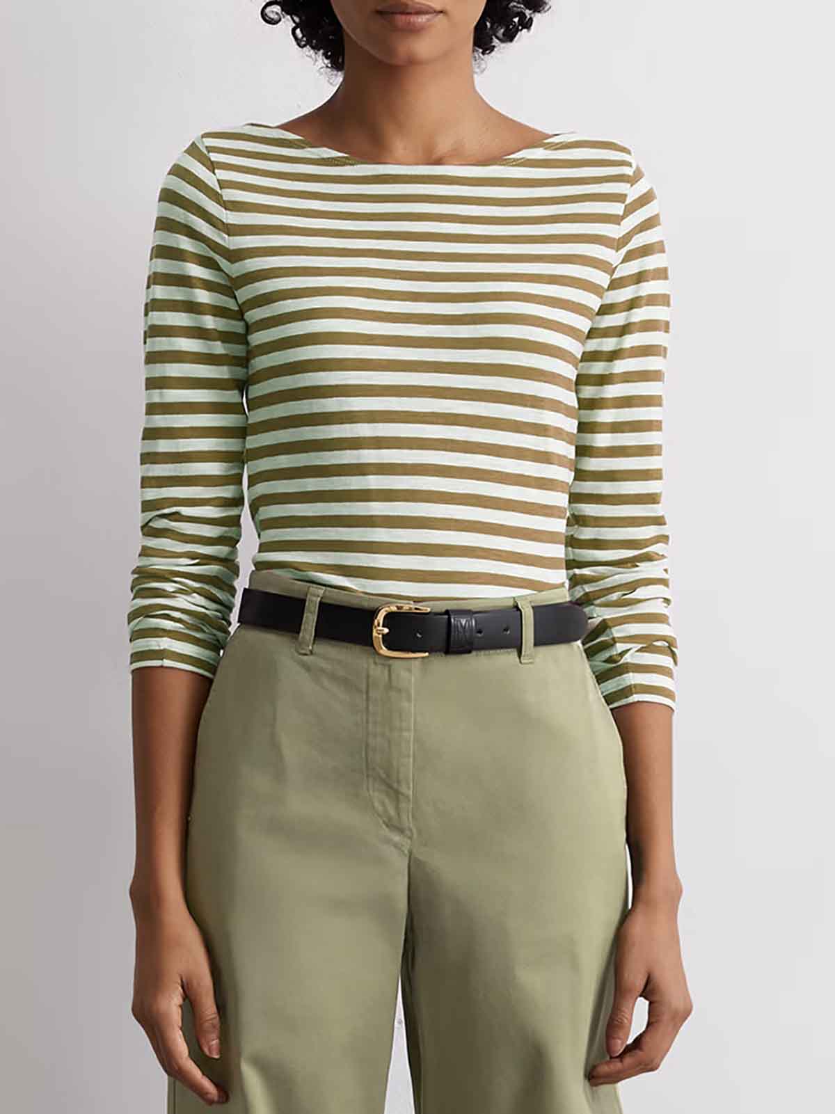 Ladies Striped Long Sleeve Top