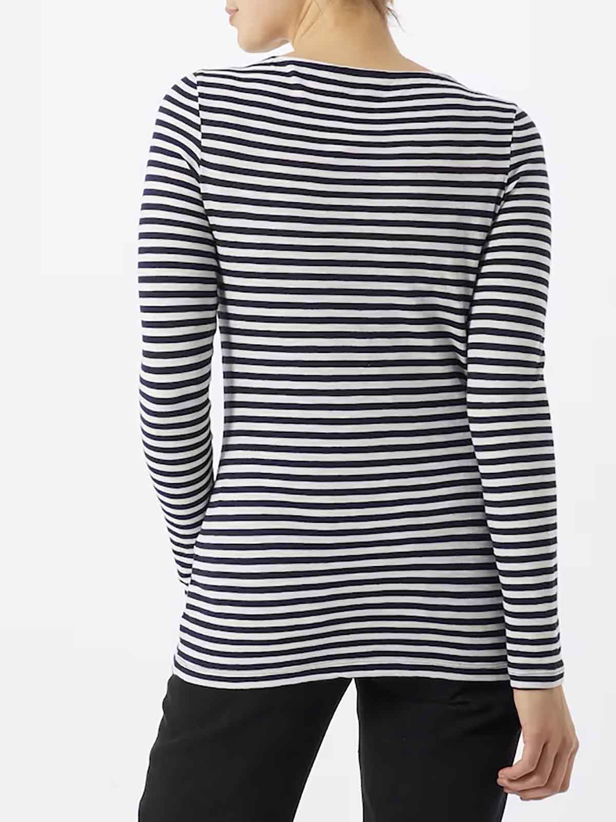 Ladies Striped Long Sleeve Top