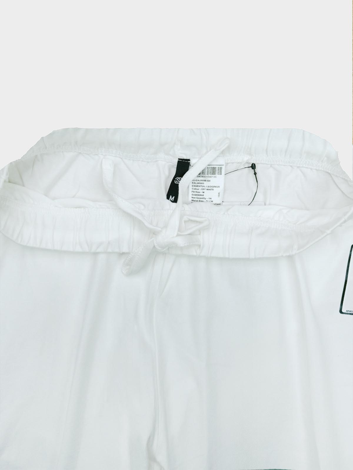 Ladies Slim Fit Ankle Legging Off White