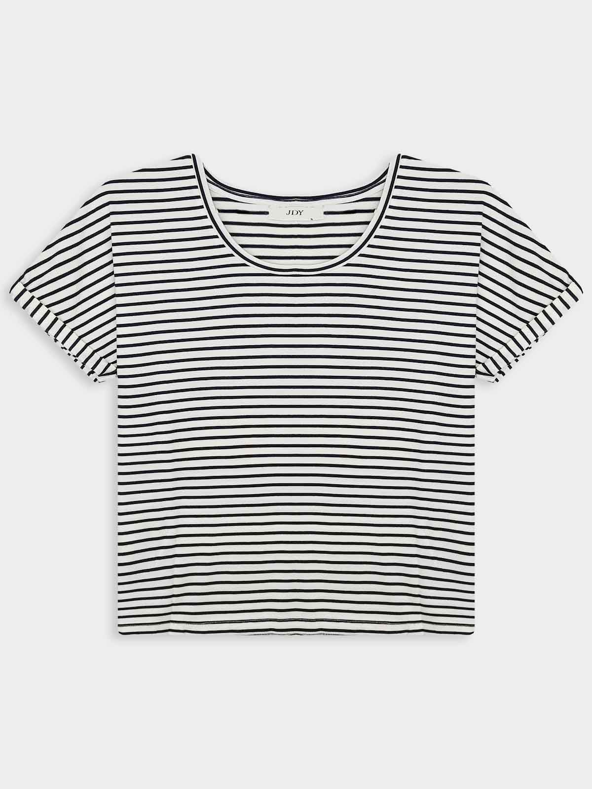 Ladies Striped Viscose Crop Top