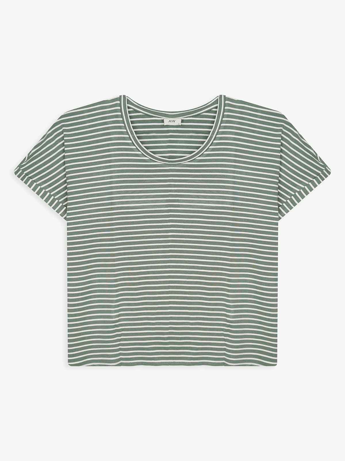 Ladies Striped Viscose Crop Top