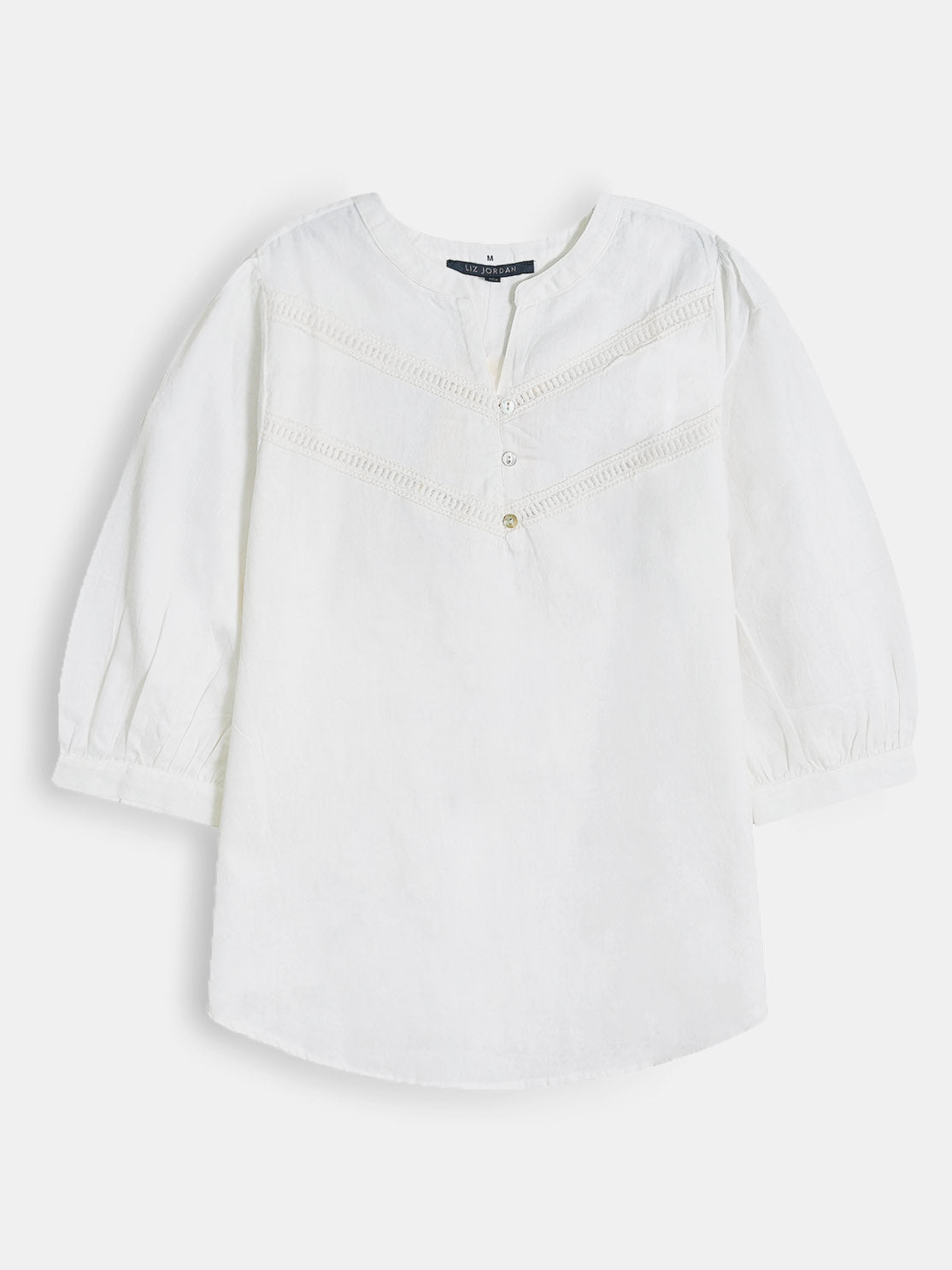 Ladies V-Neck Jacquard Top