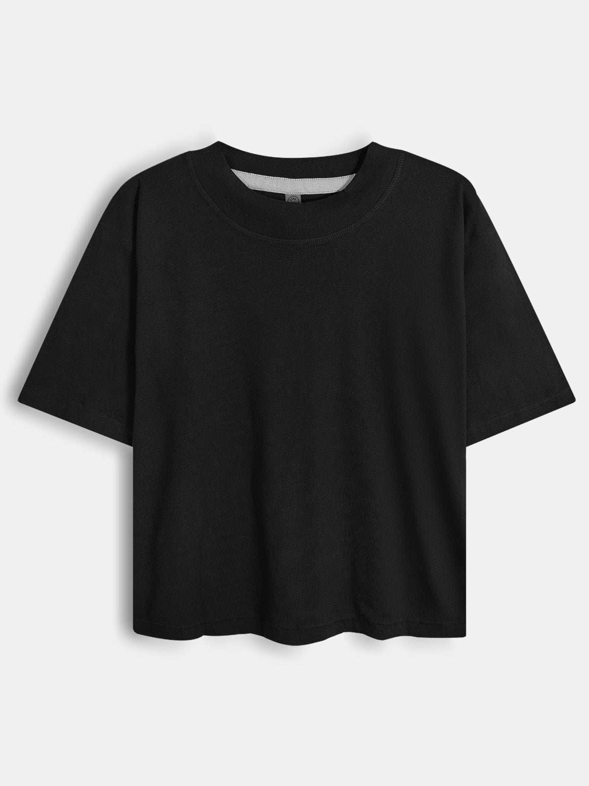 Ladies Boxy Fit Black T-Shirt